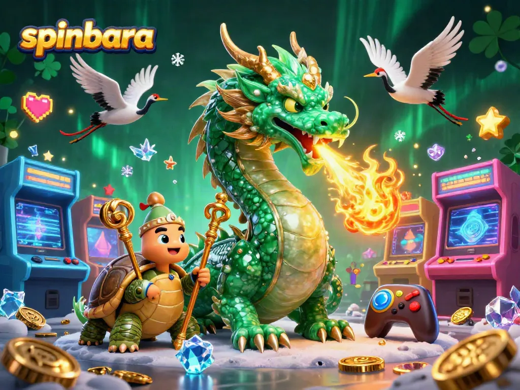 Experience thrills at Spinbara Casino with a magical dragon and engaging gaming elements.
